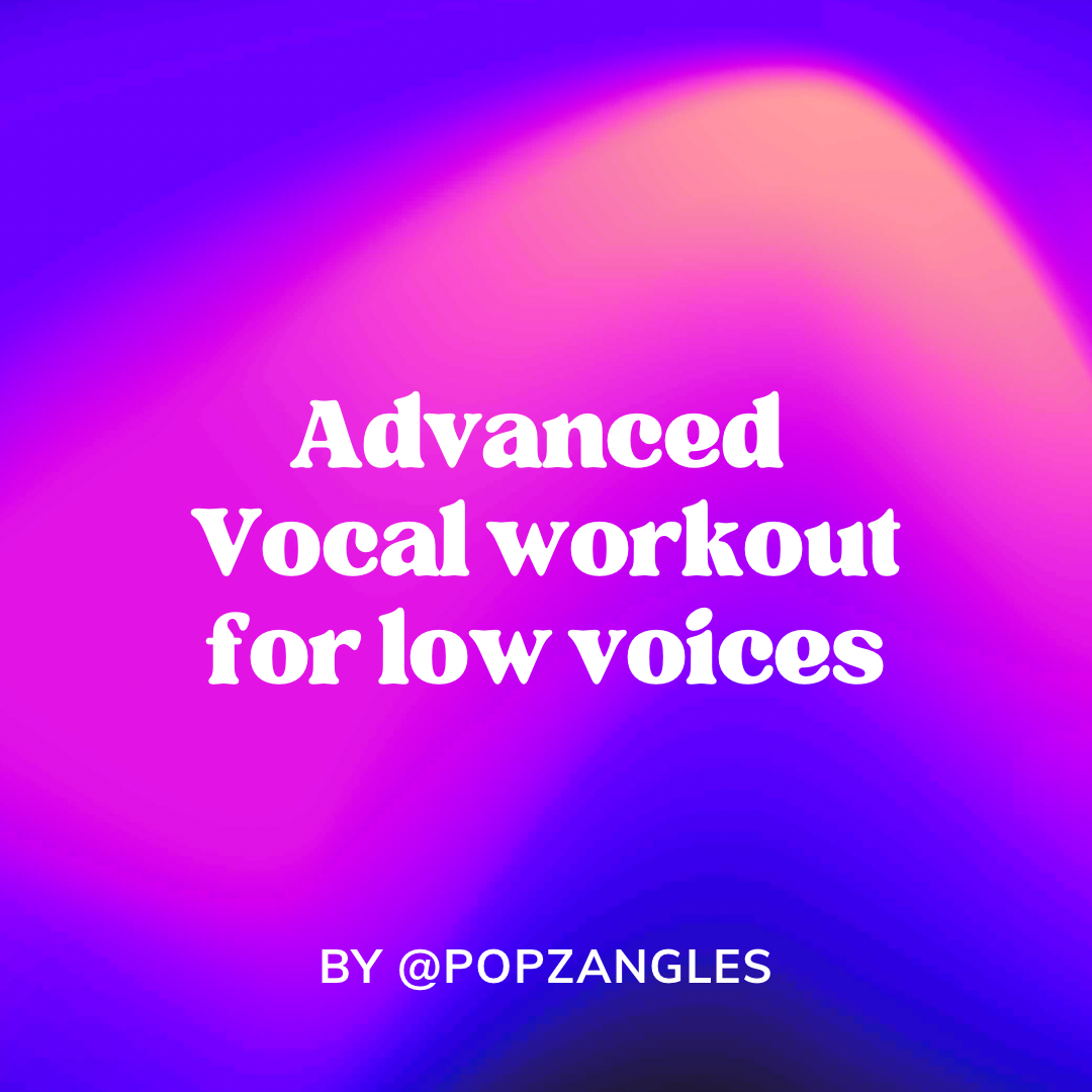 20 minute advanced vocal workout for low voices